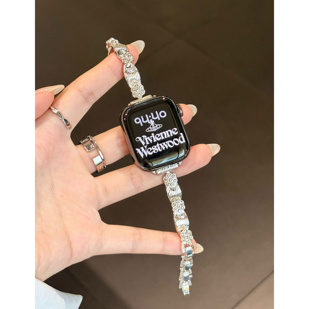 【丝绸花朵】适用iwatchs11苹果手表表带applewatchse女生s10/9/8