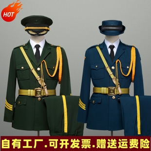 舞台表演套装 国旗班仪仗队服装 升旗手衣服国旗护卫队礼服升旗仪式