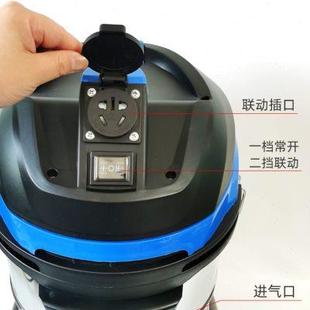 20L联动吸尘器集尘桶1400W汽车腻子打磨机6寸17孔电动干磨砂纸机
