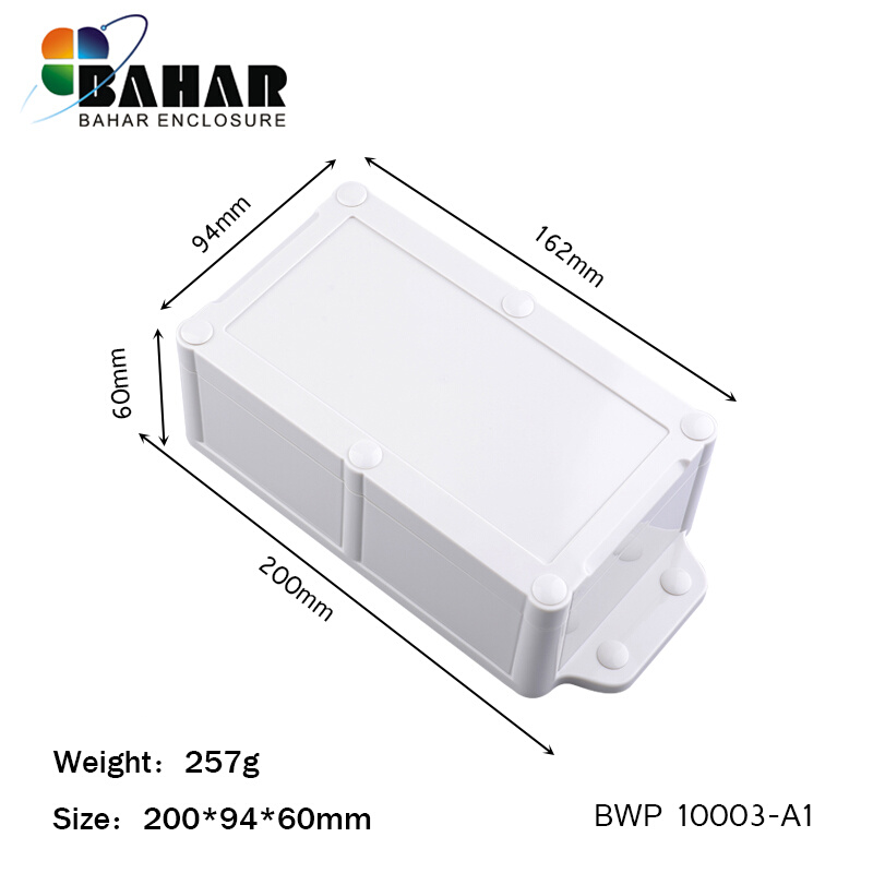 人气塑料外壳壳体仪器仪表元器件电子机柜防水带螺丝BWP10003-A1