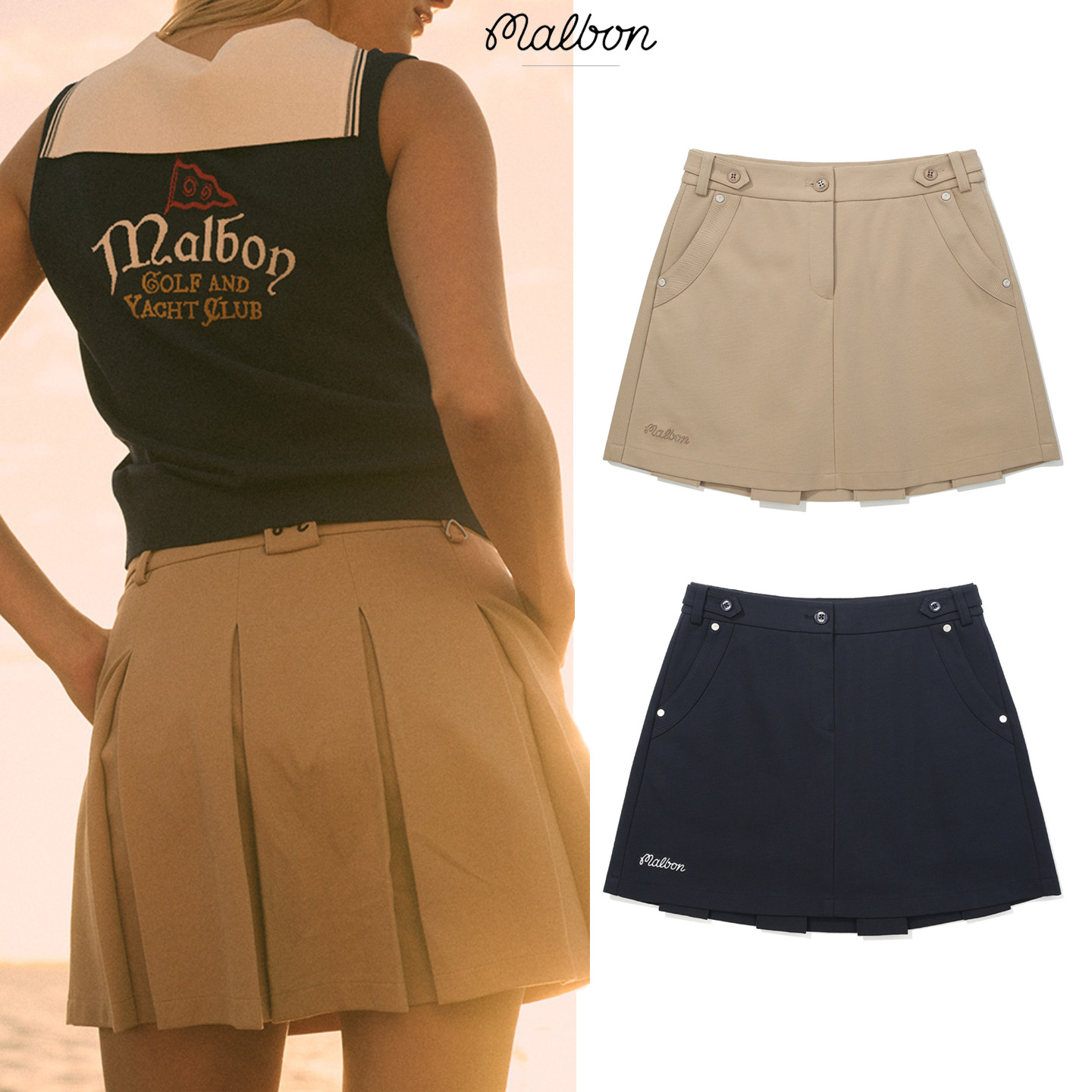 韩国MALBON高尔夫裙子26新款运动防走光裙不规则速干工装百褶短裙,运动/瑜伽/健身/球迷用品,高尔夫裙,淘宝优惠券,粉丝福利购,淘宝优惠卷