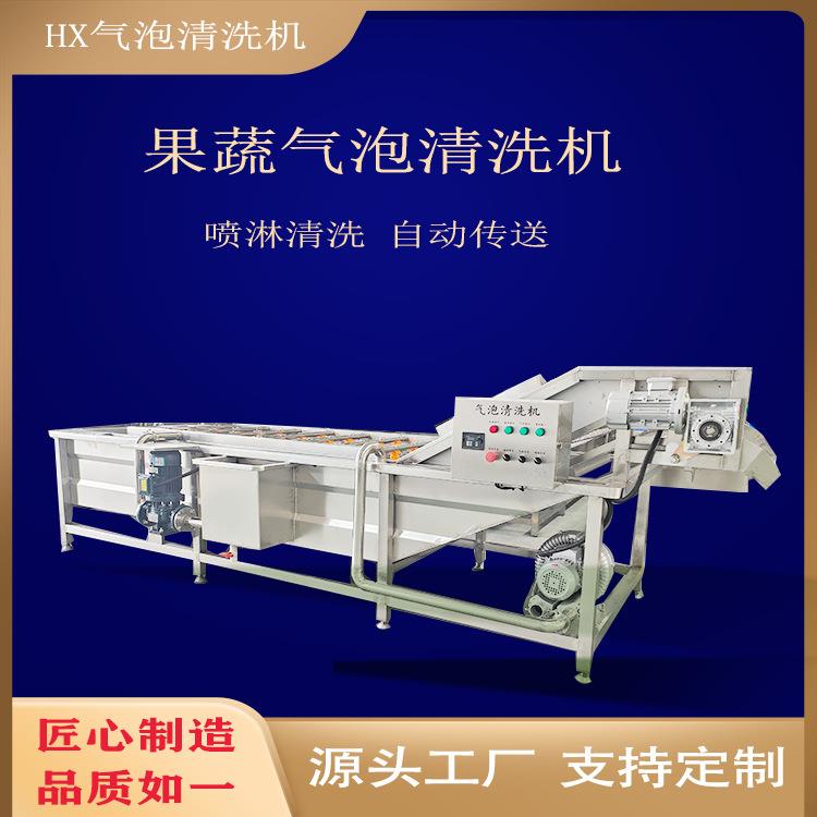 气泡清洗流水线蔬菜净菜加工设备商用全自动高压果蔬气泡清洗机