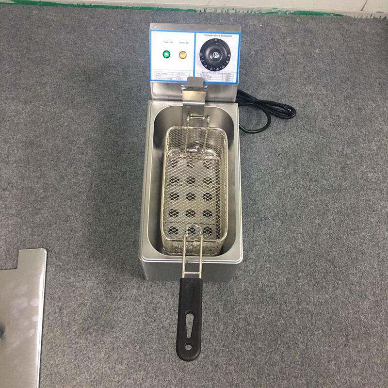 富祺4升小型电炸炉商用台式缸炸薯条电炸炉不锈钢台式电炸炉