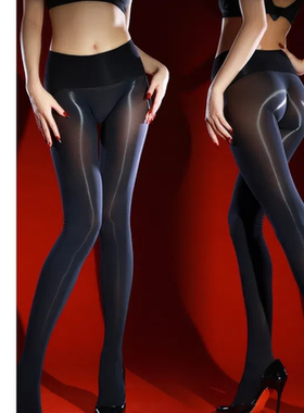 「黑曜石」100D钻光油亮无缝丝袜女秋冬季天鹅绒厚黑美学连裤袜