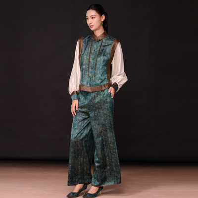 吉祥衣家新中式国风2025新款气质  金戈经纬裤子953227468