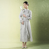 连衣裙春秋款 吉祥衣家新中式 高定女装 长裙气质长袖 国风新款 修身