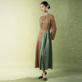 国风新款 桑蚕丝高定女装 长裙气质长袖 吉祥衣家新中式 连衣裙春秋款