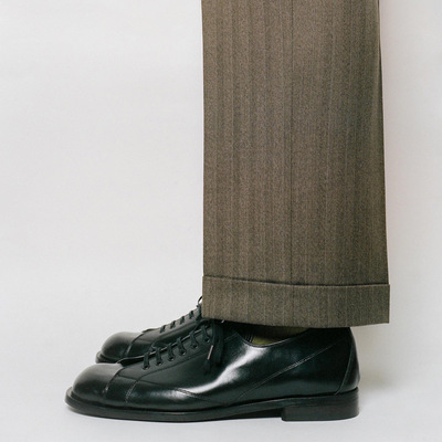 Oldmoney美式复古真皮工装百搭休闲增高厚底鞋西装鞋保龄球鞋