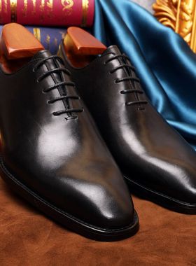 oldmoney商务正装牛津鞋男士结婚鞋头层牛皮雕花英伦复古休闲男鞋