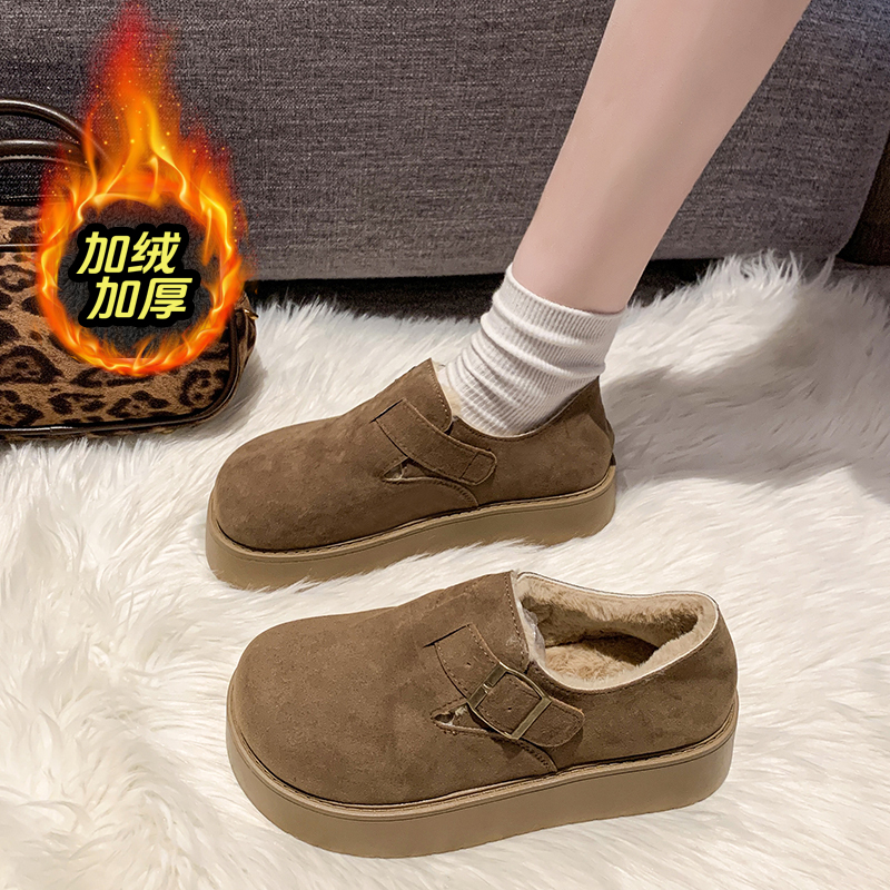 白鹿同款全包加绒勃肯鞋女