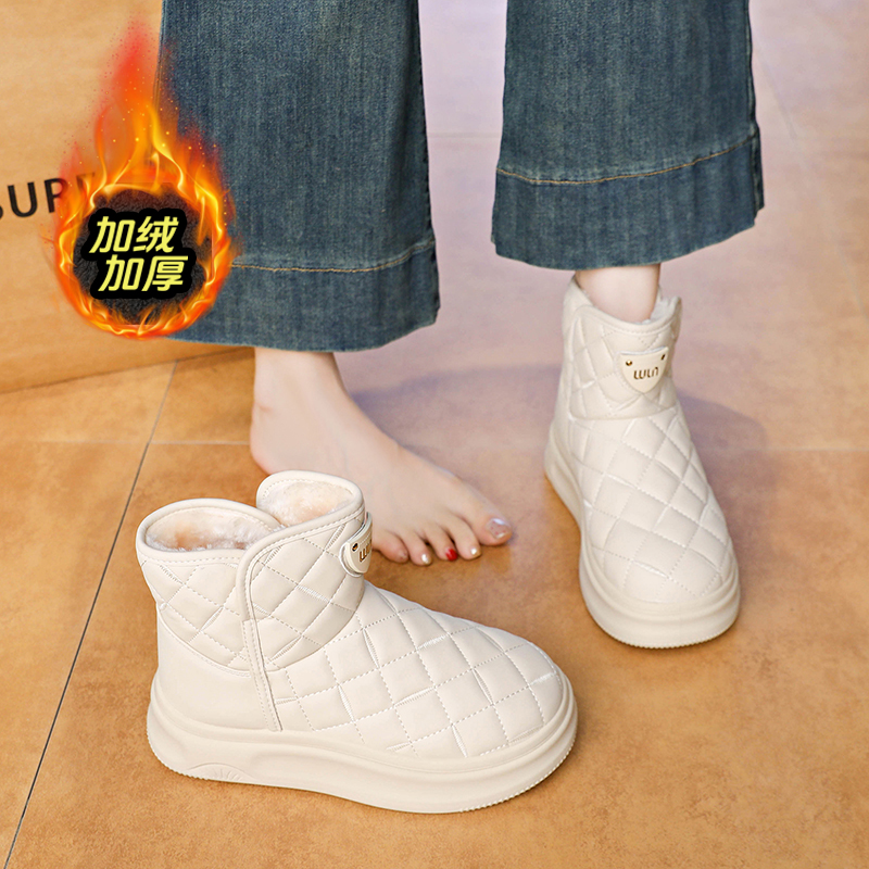 赵露思同款厚底雪地靴女