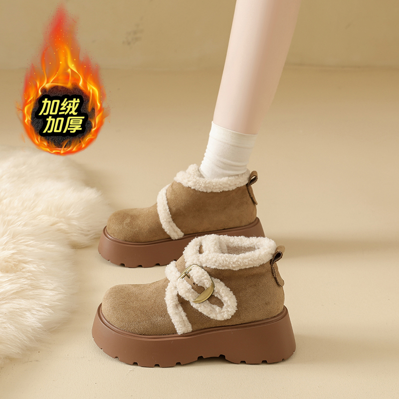 赵露思同款小个子增高勃肯鞋女