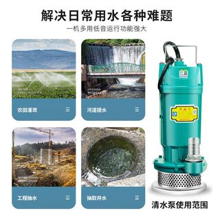潜水泵清污水泵家用小型高扬程抽水机化粪池抽粪排水抽水泵