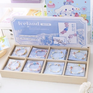 彩瓷幻境手串 夏日多巴胺彩色串珠手链高颜值星星陶瓷手饰