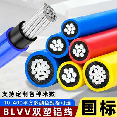 BLVV双胶铝线10 16 25 35 50 70 95 120 150平方铝芯电线电缆双皮
