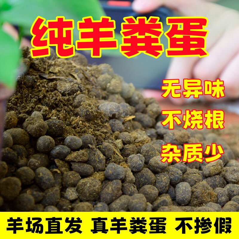 腐熟羊粪蛋颗粒种菜花卉通用天然羊屎蛋90斤果树蔬菜盆栽农家底肥