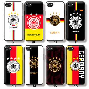 芒客 2014德国主场球衣决赛版19号格策手机壳16号拉姆保护壳硅胶 克洛泽经典复古足球服玻璃壳全包小羊皮羊纹