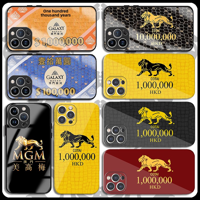 澳门筹码手机壳适用苹果16适用华为mate60美高梅15Promax适用小米14狮子适用vivo逢赌必赢适用OPPO发财12暴富