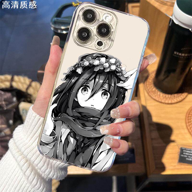 三笠手机壳苹果15iPhone14进击的巨人13promax周边12围巾11动漫少女8plus二次元x漫画xr黑白xs日漫i7适用ip套