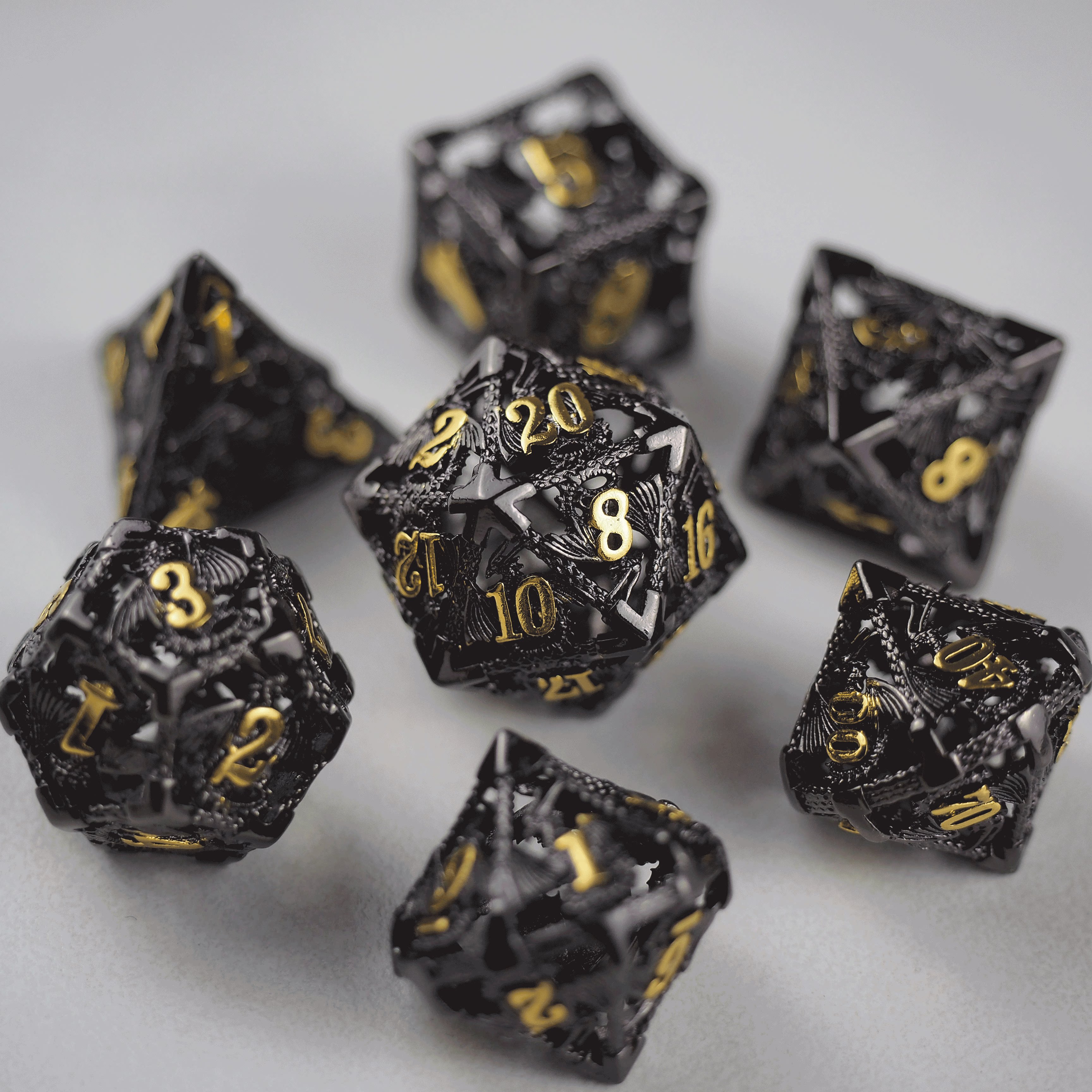 【SiaTech】DND骰子跑团骰子组合金属骰子COC桌游TRPG博德之门