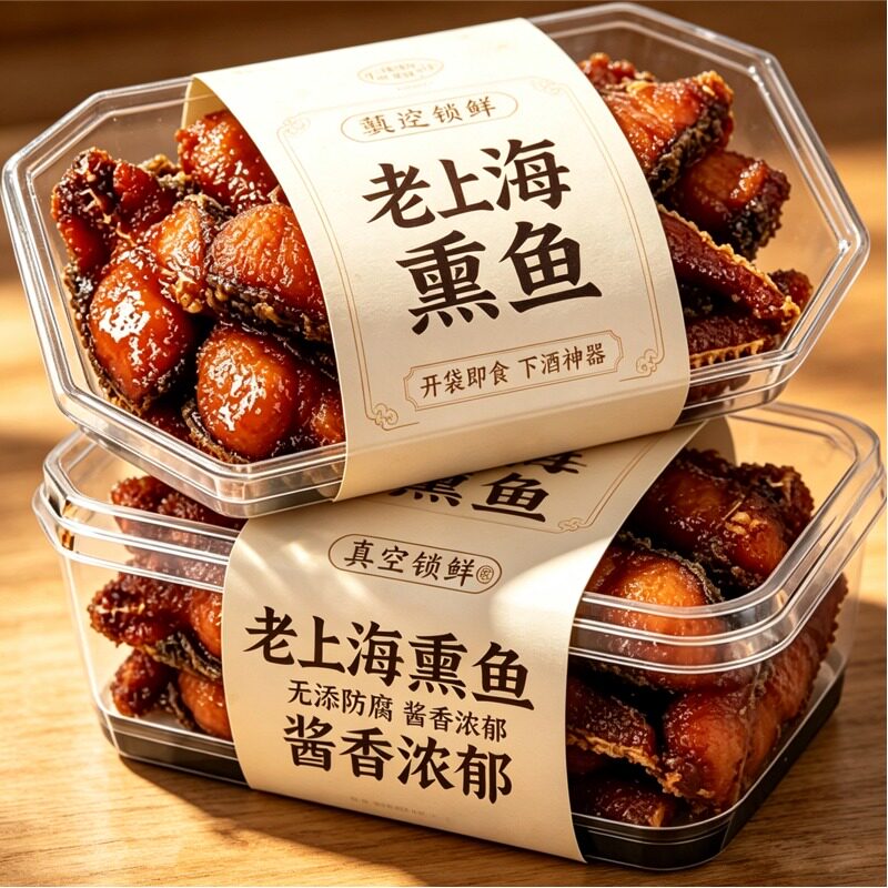 【老字号】上海特产熏鱼开袋即食熟食酥鱼干块苏式爆鱼排卤味零食