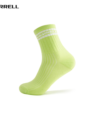 MERRELL迈乐中性舒适透气袜子黑白浅绿中筒袜户外运动袜子男女款