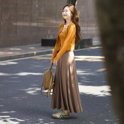 茶系一整套出游韩剧女主初秋氛A围感减龄盐系穿搭三件套装连衣裙