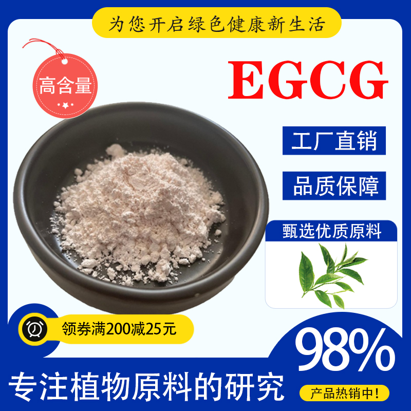 EGCG儿茶素98%表没食子儿茶素酸酯 绿茶提取物食品级原料厂家现货