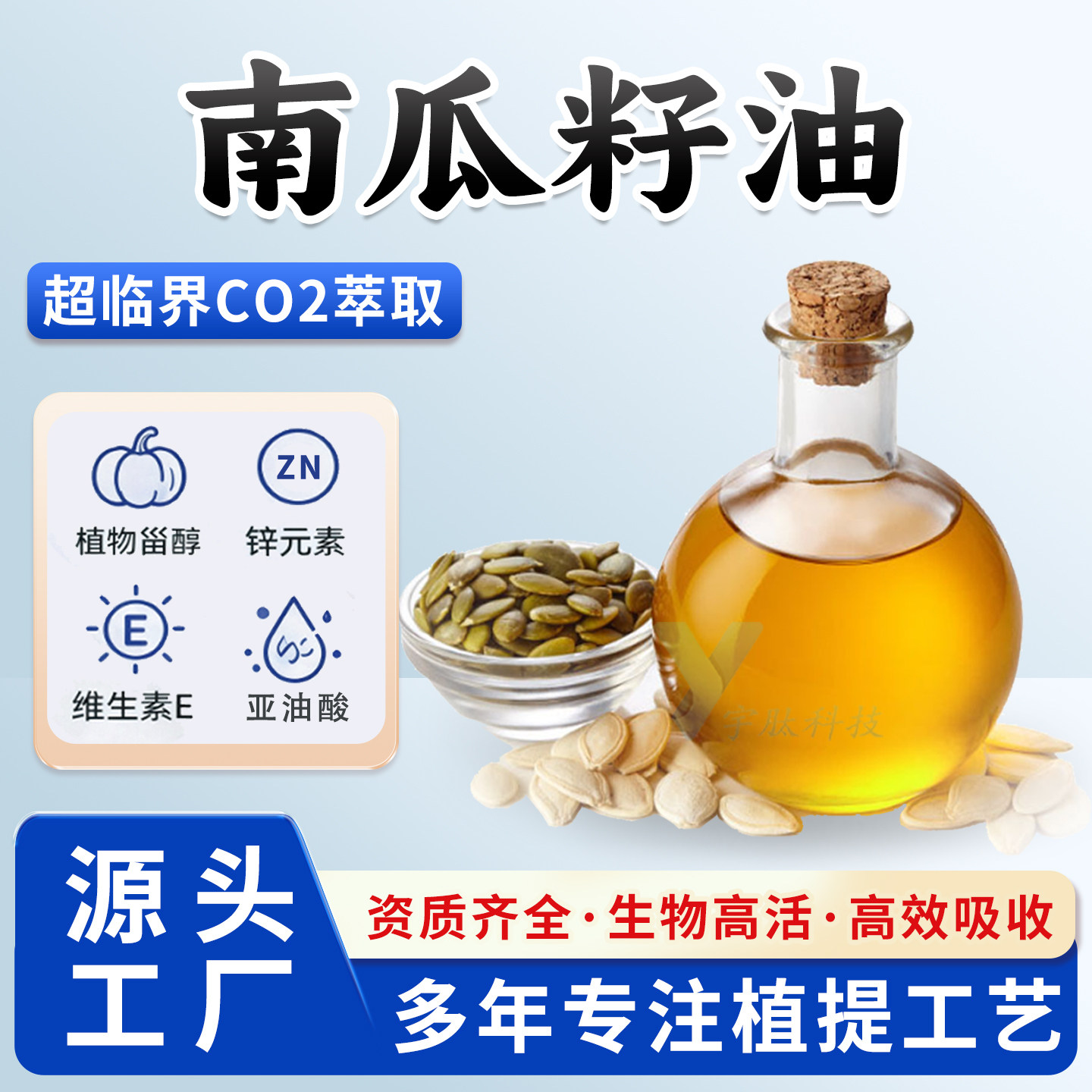 南瓜籽油99%南瓜籽提取 低温萃取 营养补充剂 食品级原料厂家正品