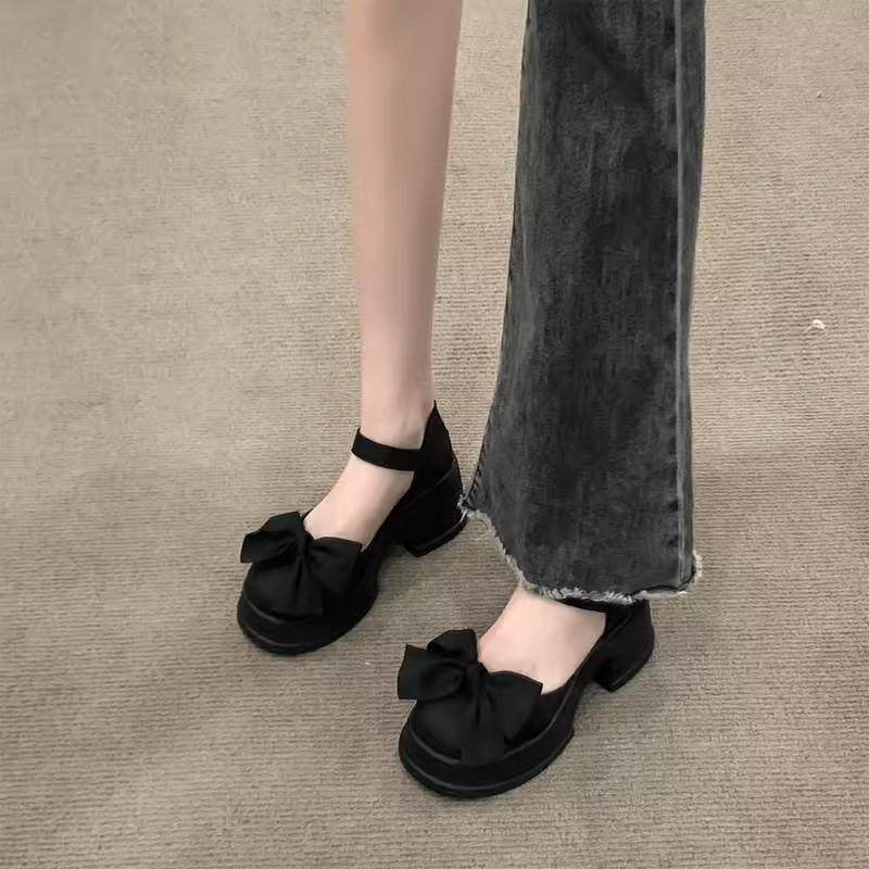 单鞋女2025新款春夏季配裙子法式仙女鞋温柔风气质包头凉鞋玛丽珍