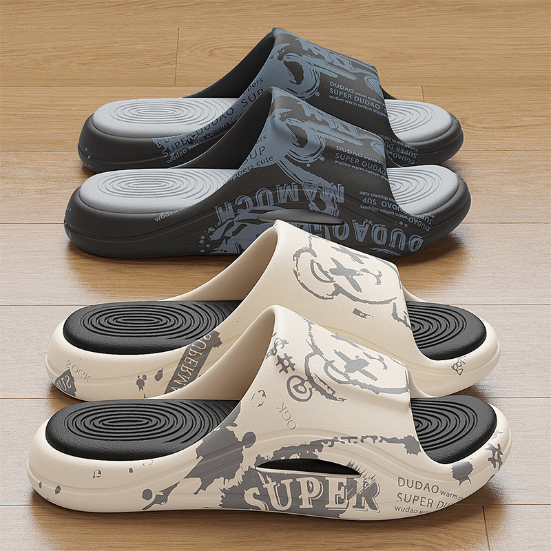 EVA拖鞋男士不臭脚夏季外穿厚底潮流防滑2025新款家居浴室凉拖男