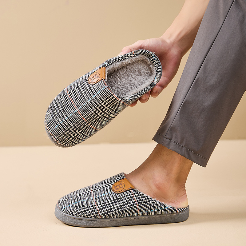 大码46男士棉拖鞋秋冬季2025新款室内家居防滑加绒保暖47棉拖鞋女