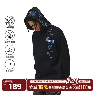 404MOB雪花刺绣设计感加绒加厚2025新款 秋冬连帽卫衣情侣街头外套