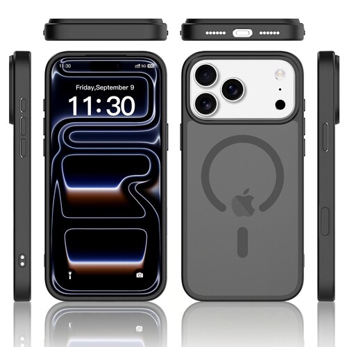 适用于iPhone 18 promax手机壳新款苹果17pro磨砂防摔保护套16磁吸magsafe简约防摔后壳apple case 男款 女款