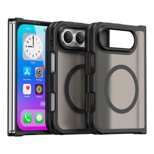 适用于iPhone duo手机壳折叠屏苹果duo磨砂前后壳防摔magsafe磁吸高级感简约防指纹apple case半透明保护套多