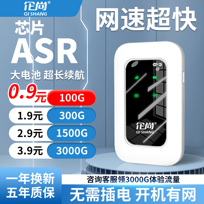 【2024新款】随身wifi无线移动网络wifi6免插卡三网高速5g便携wi-fi全国通用上网卡4g流量车载热点适用于华为