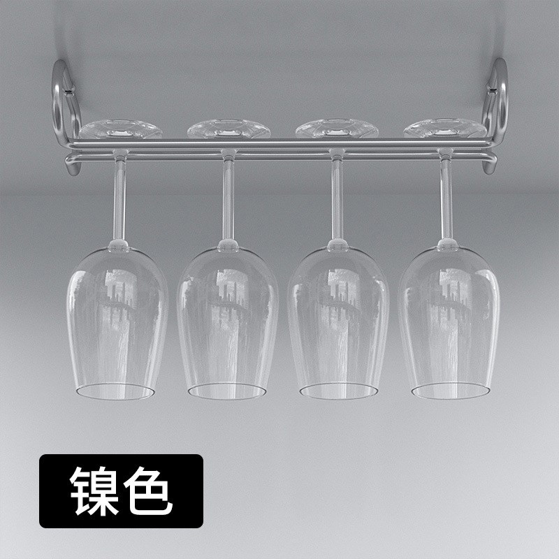 倒挂酒杯架k创意悬挂式红酒架高脚杯架酒柜酒吧收纳酒架挂架