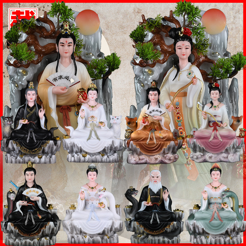 胡娘娘胡天霸黄天刚常蟒装饰摆件