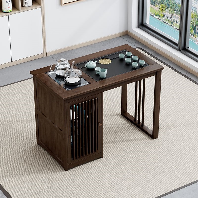 简易中式茶桌椅组合办公茶台家用茶具套装阳台烧水壶泡茶一体茶几