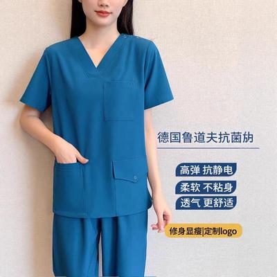 高端洗手衣女弹力速干医生口腔手术衣男薄款医护人员工作服刷手服