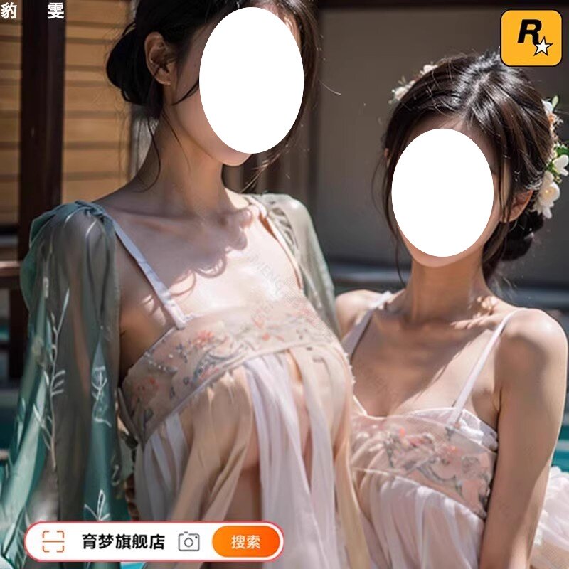肚兜女古风汉服女士肚兜女士睡衣系带成人古代红肚兜护胃宫廷刺绣