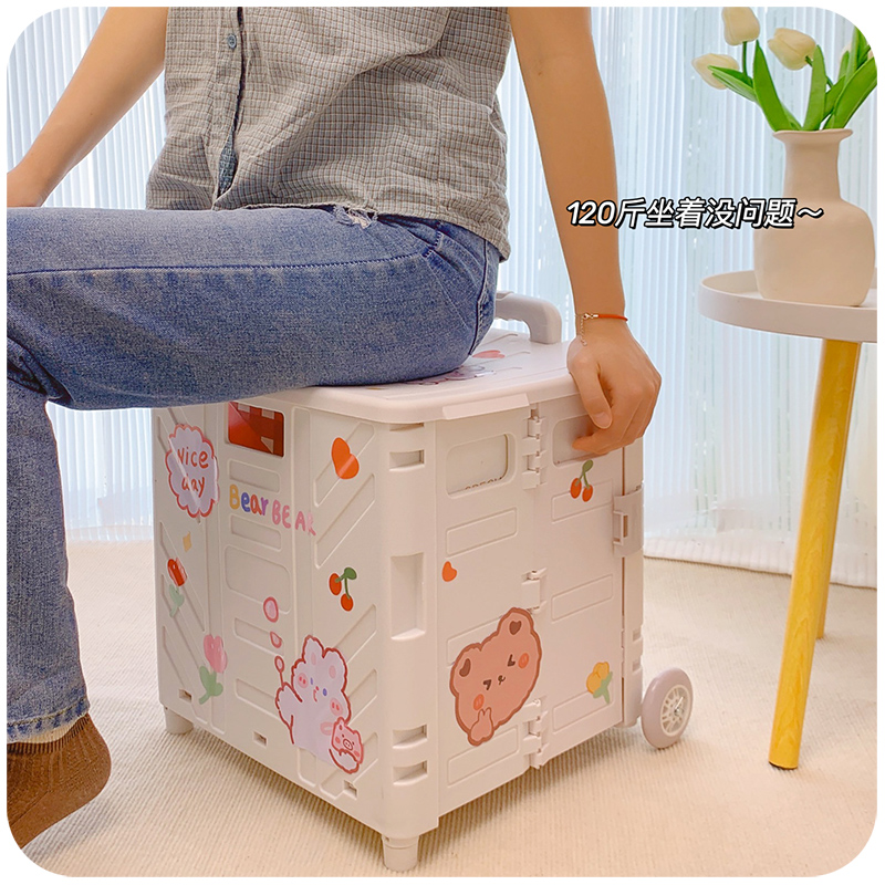 可折叠小拉车家用拉货取快递手拉车便携买菜上楼搬运神器小推车