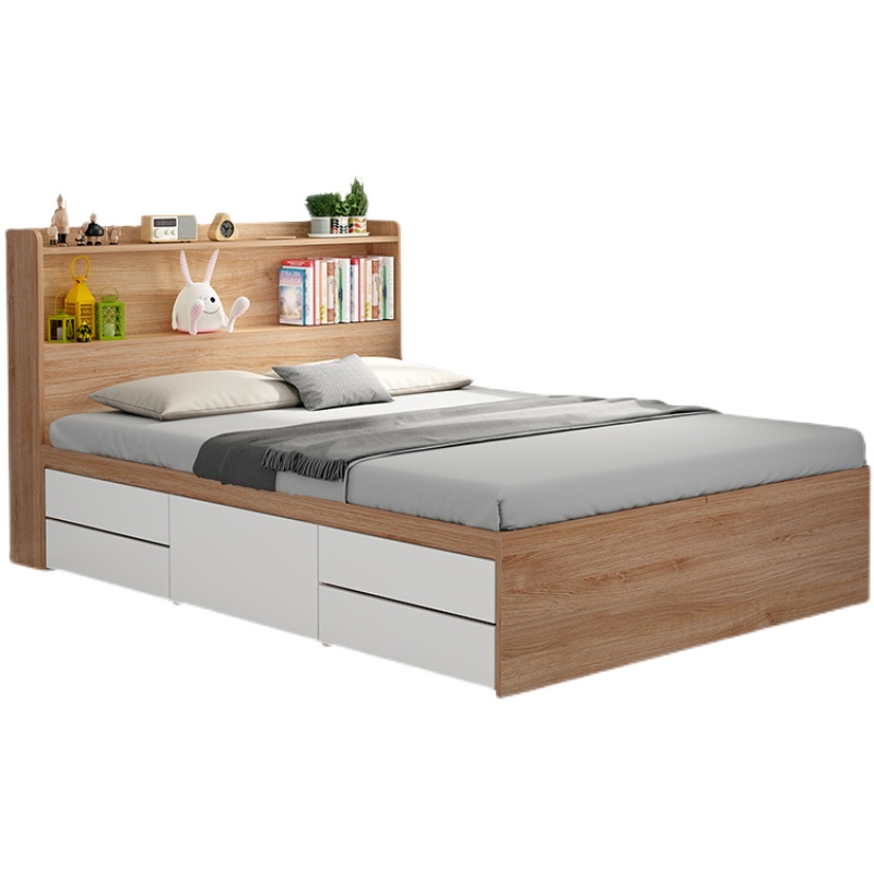 定制榻榻米箱体床简约小户型板式床多功能收纳抽屉储物双人1.5床