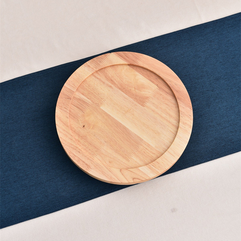 餐厅橡木隔热锅盘垫底座中式实木餐桌垫铁板圆形砂锅木托盘防烫垫