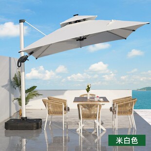 户外遮阳伞庭院罗马伞酒店伞露台大太阳伞双头外摆室门店外遮阳伞