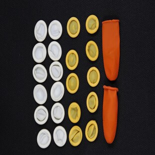 一次性乳胶指套 一次性防护指套 白色无粉手指套美容美甲胶指套