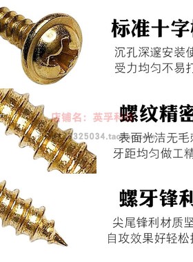 黄色大头M3.0大帽大锣丁介头自攻螺丝钉