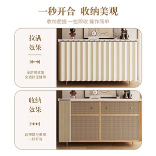 折叠柜子门防尘遮挡杂物帘定制滑轨衣柜厨房防油烟厨柜遮丑布帘子