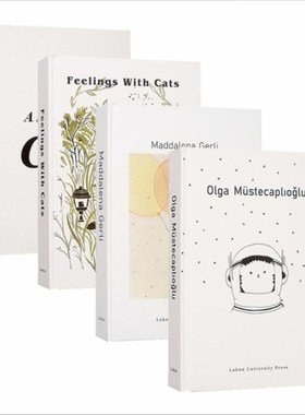 样板房外文儿童猫款真书摆件小孩房装饰书精装道具男女孩陈列饰品