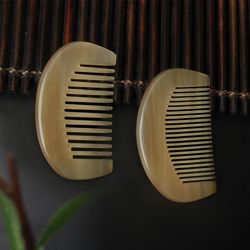 天然牛角养发梳定制刻字